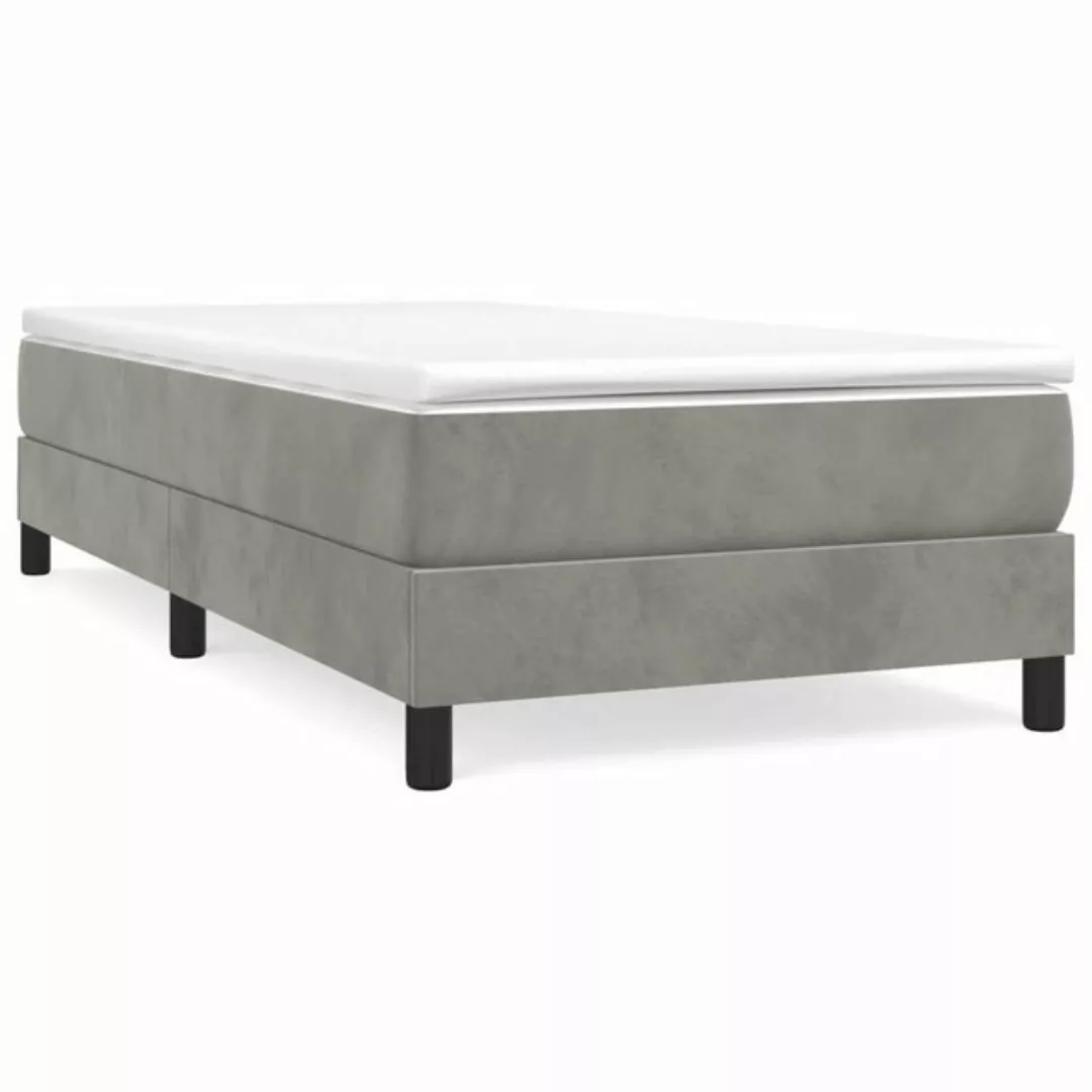 furnicato Bett Bettgestell Hellgrau 80x200 cm Samt günstig online kaufen