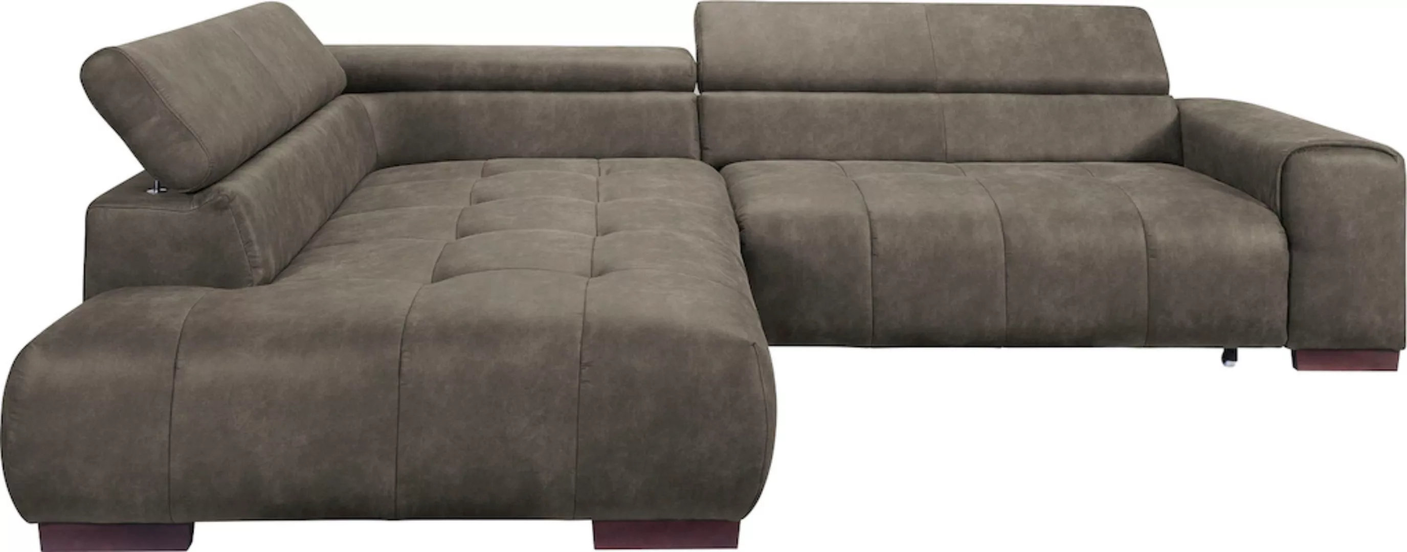 exxpo - sofa fashion Ecksofa, 3 verstellbare Kopfstützen, wahlw. mit Bettfu günstig online kaufen
