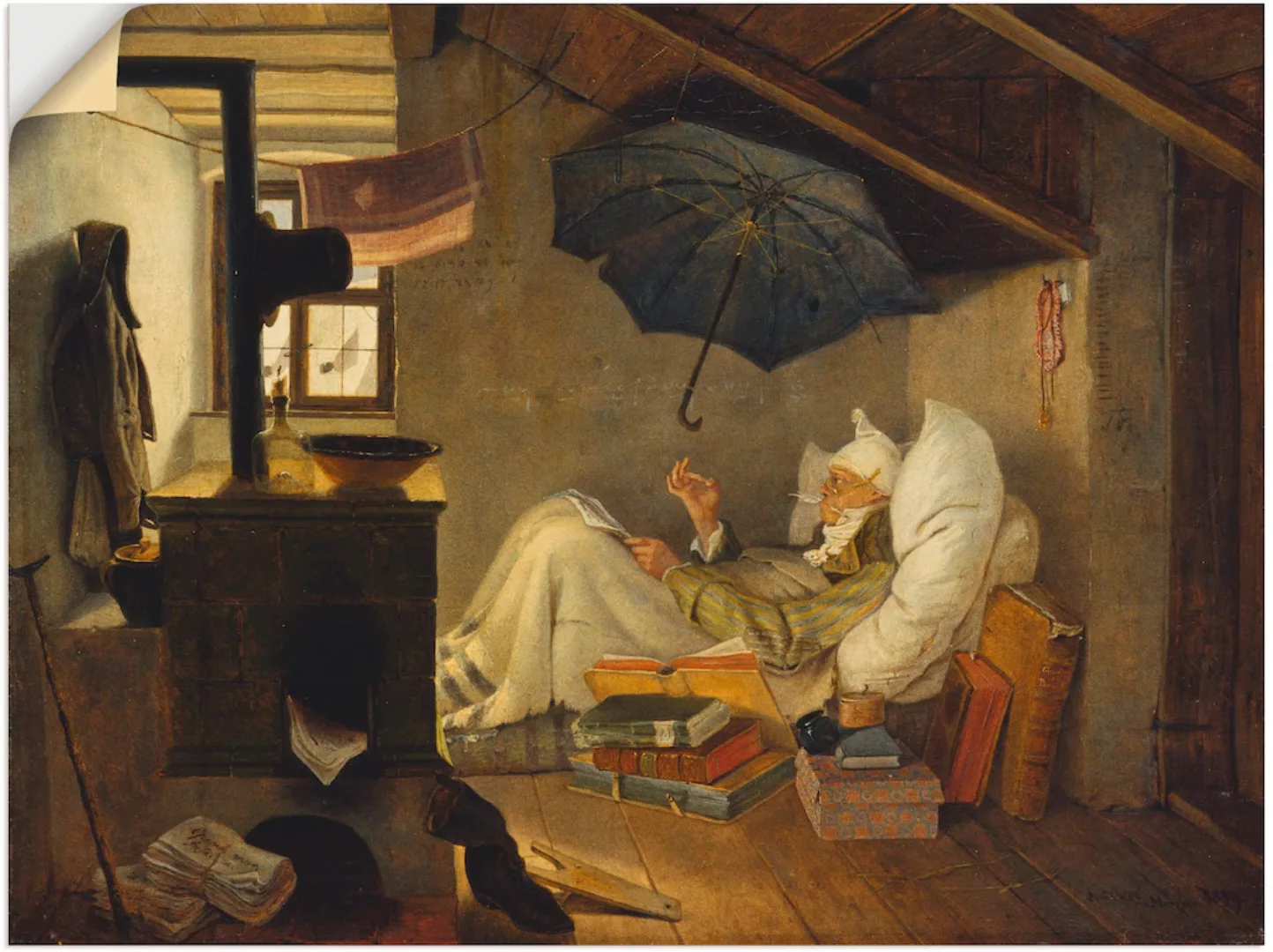 Artland Wandbild »Der arme Poet. 1839«, Mann, (1 St.), als Leinwandbild, Po günstig online kaufen