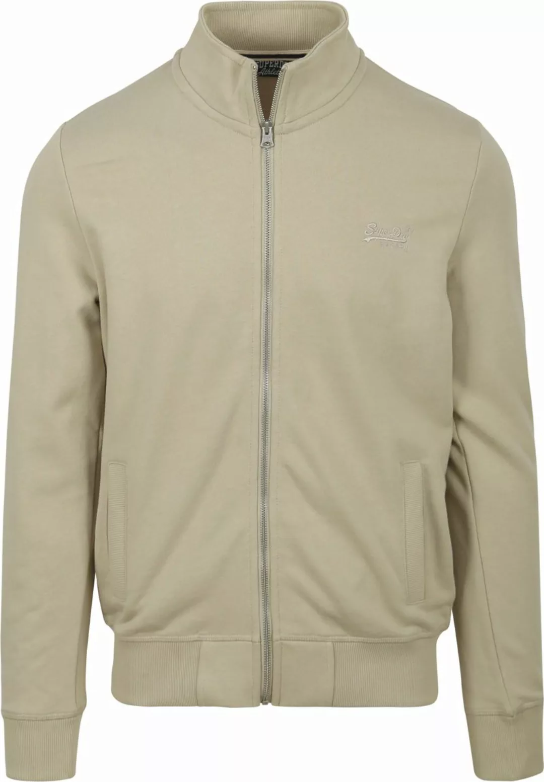 Superdry Strickjacke Zip Track Beige - Größe XXL günstig online kaufen