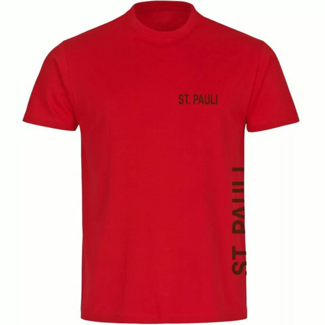 multifanshop T-Shirt Herren St. Pauli - Brust & Seite - Männer günstig online kaufen