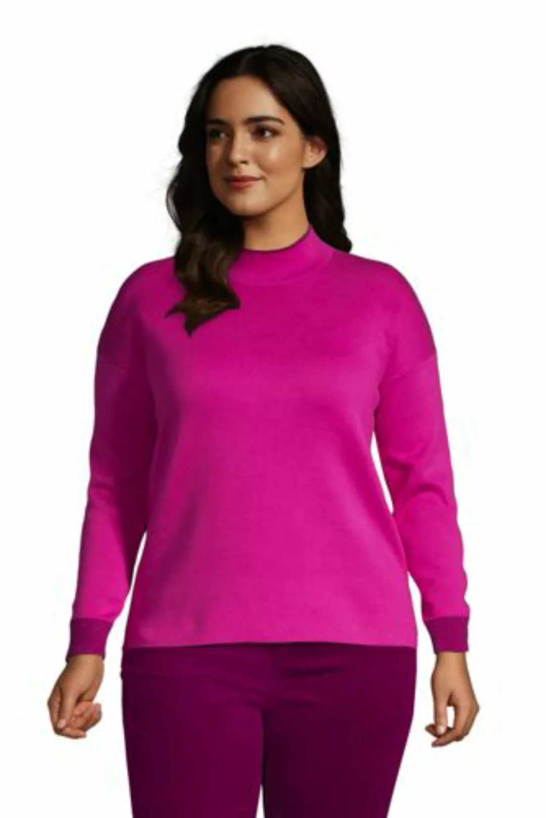 Pullover in großen Größen, Damen, Größe: 56-58 Plusgrößen, Pink, Nylon, by günstig online kaufen