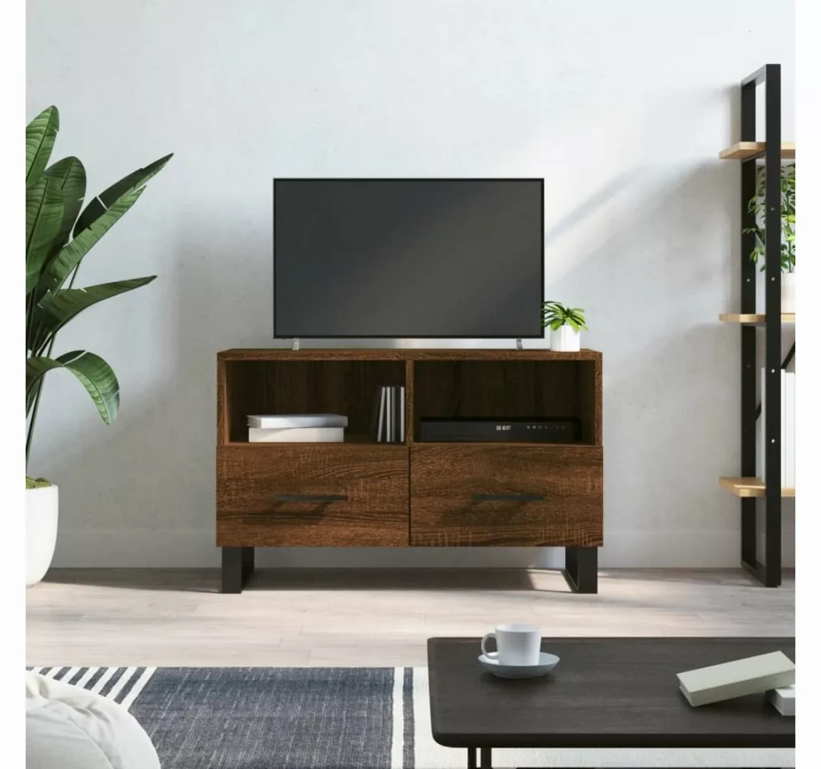vidaXL TV-Schrank TV-Schrank Braun Eichen-Optik 80x36x50 cm Holzwerkstoff günstig online kaufen