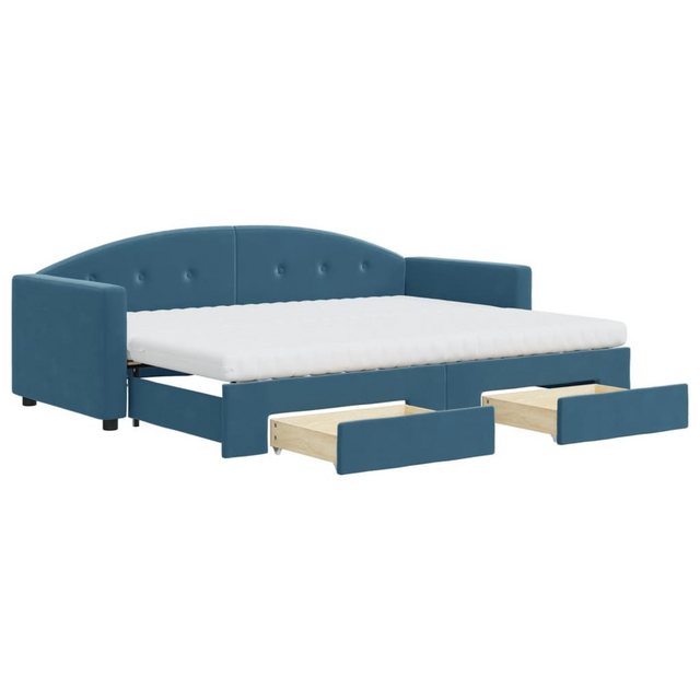 vidaXL Gästebett Gästebett Tagesbett Ausziehbar mit Schubladen Blau 80x200 günstig online kaufen