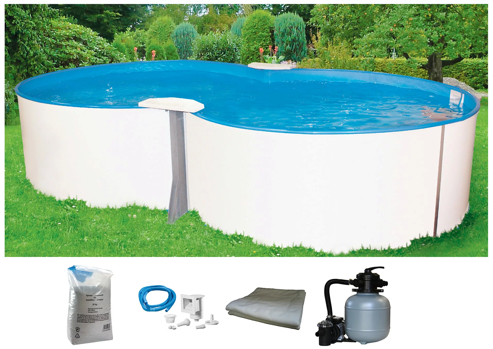 my POOL BWT Achtformpool "PREMIUM", (Set, 5 tlg.), Tiefe 1,35 m, in versch. günstig online kaufen