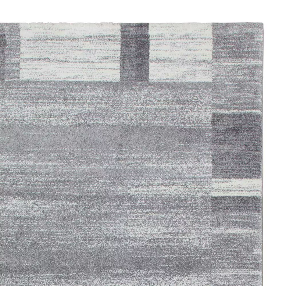 Teppich in dunkel Grau und Silberfarben Kurzflor günstig online kaufen
