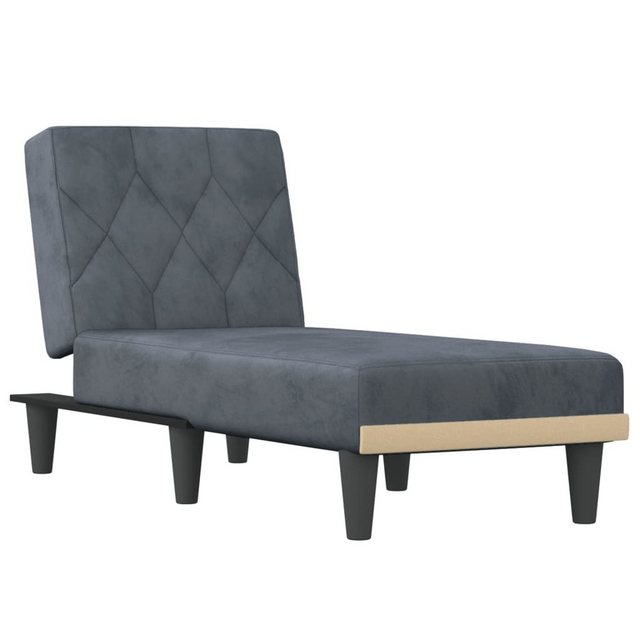 vidaXL Chaiselongue Chaiselongue Dunkelgrau Samt, 1 Teile günstig online kaufen