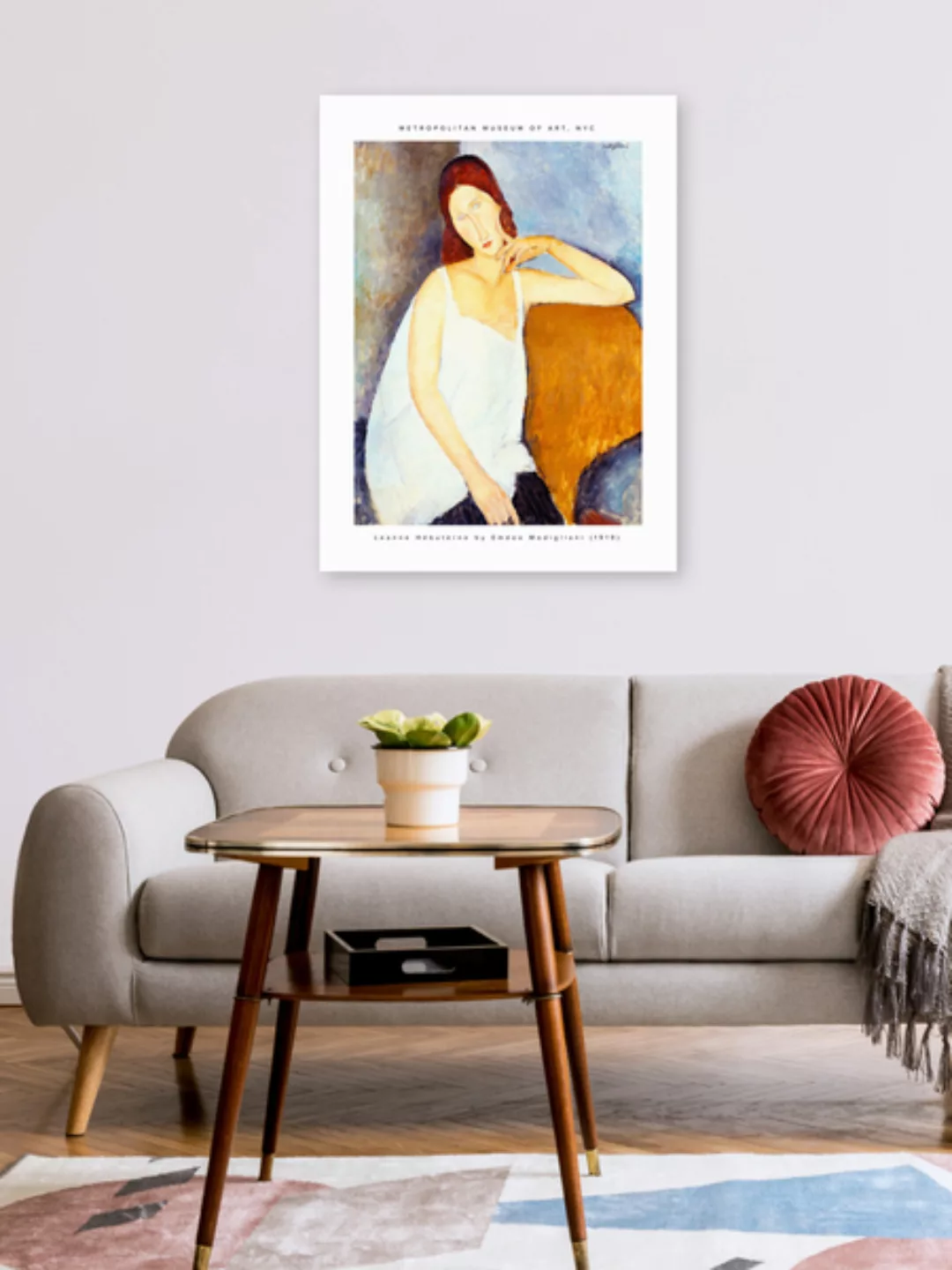 Poster / Leinwandbild - Amedeo Modigliani: Jeanne Hébuterne günstig online kaufen
