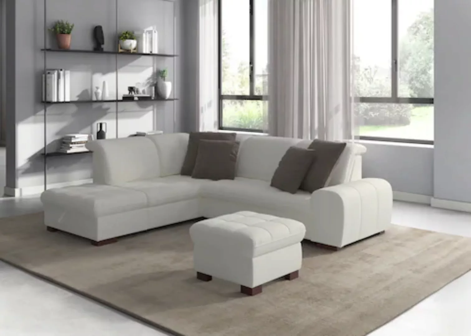 sit&more Ecksofa Luxor L-Form, wahlweise mit Bettfunktion, Stauraum und Kop günstig online kaufen