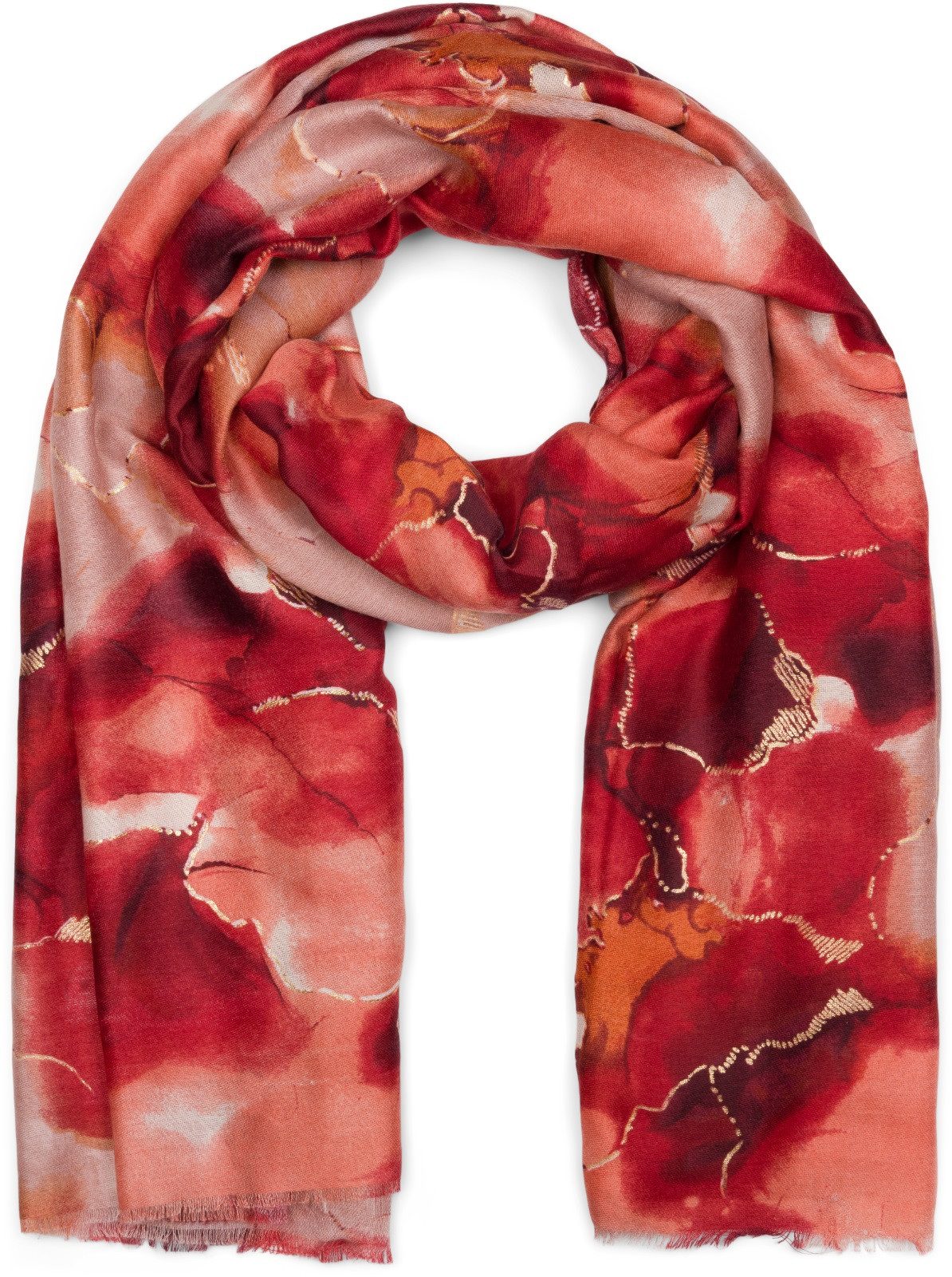 styleBREAKER Modeschal Schal Marmor Muster Metallic günstig online kaufen