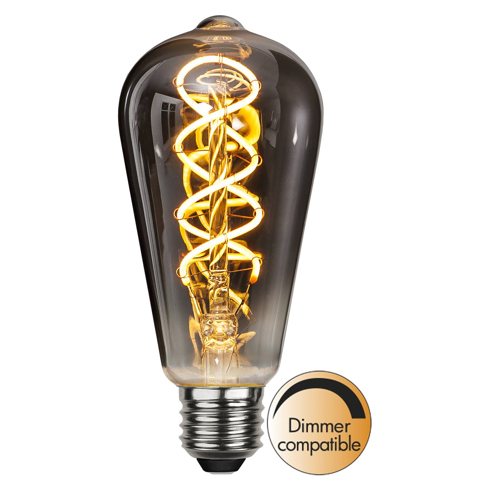 LED-Rustikalampe E27 ST64 2W Filament 2.100K rauch günstig online kaufen