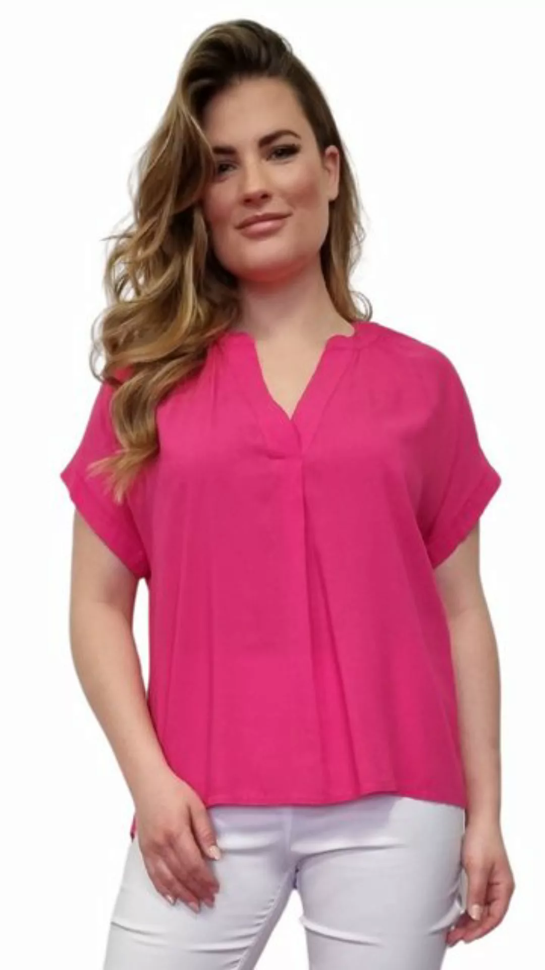 Estefania for woman Blusenshirt aus Viskose mit V-Ausschnitt günstig online kaufen
