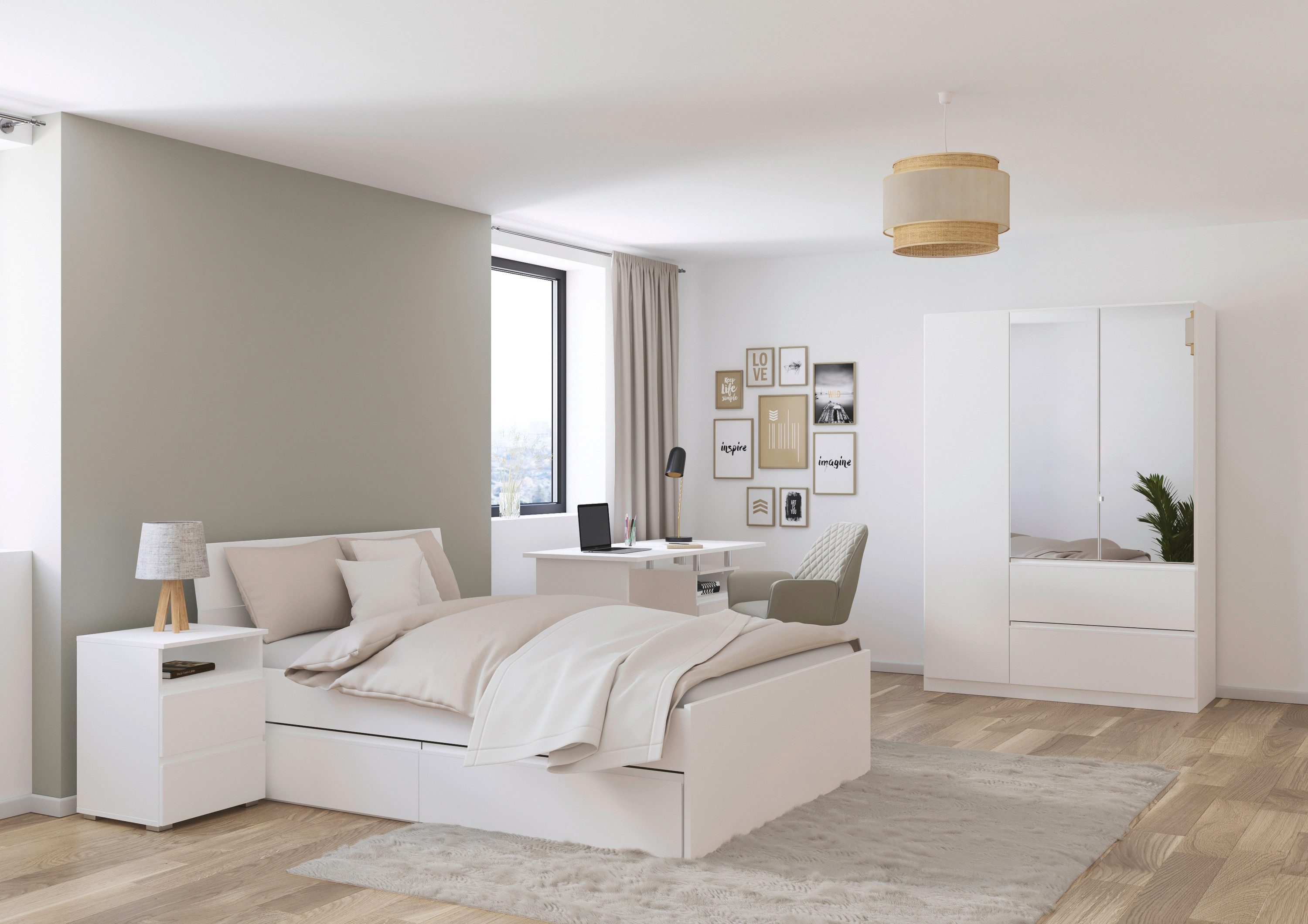 rauch Jugendzimmer-Set Komplettzimmer Schlafzimmer-Set (4-St) Jugendzimmer- günstig online kaufen