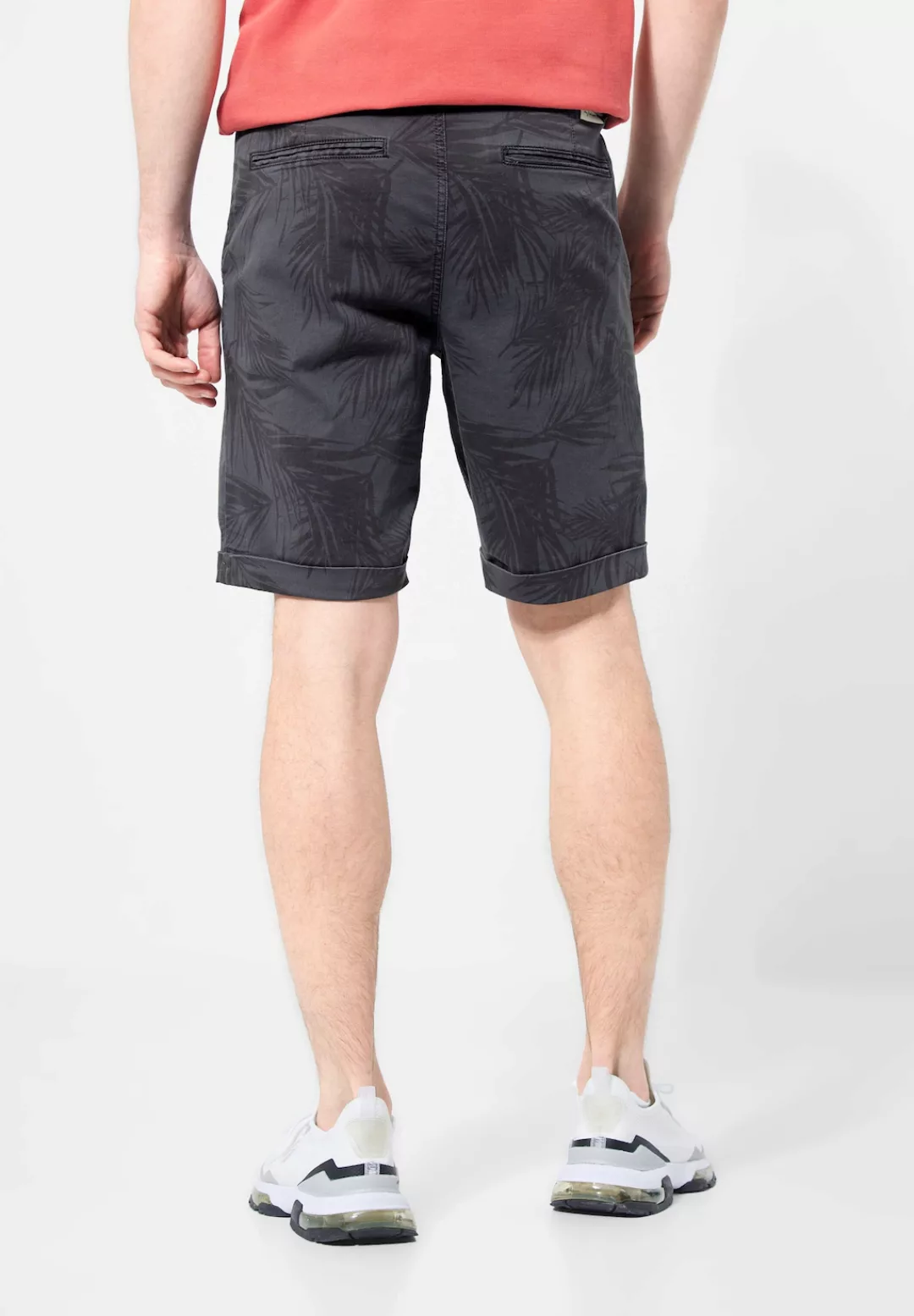 STREET ONE MEN Shorts mit Blätterprint günstig online kaufen