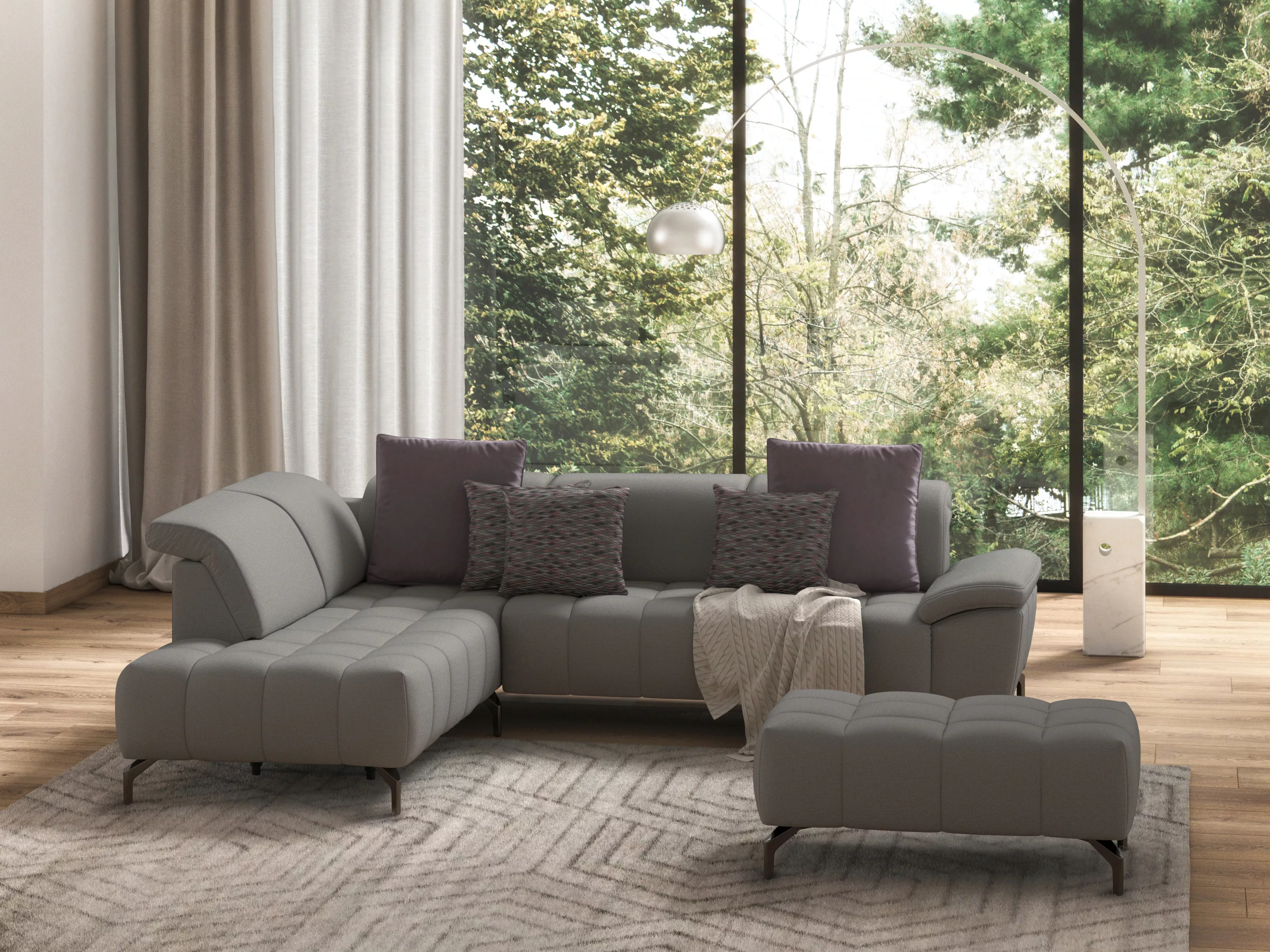 sit&more Ecksofa »Cool L-Form«, wahlweise mit Kopfteilverstellung und Vorzi günstig online kaufen