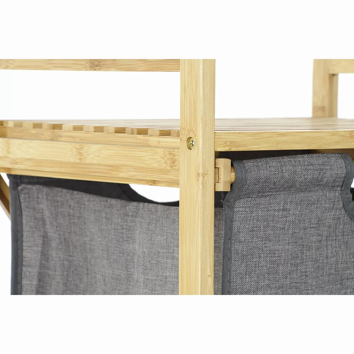 Badezimmerregal Dkd Home Decor Natürlich Grau Polyester Bambus (44 X 34 X 9 günstig online kaufen