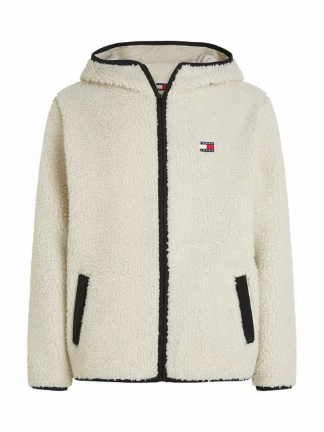 Tommy Jeans Plüschjacke TJM REG BADGE TEDDY ZIP TRU EXT mit Logopatch, leic günstig online kaufen