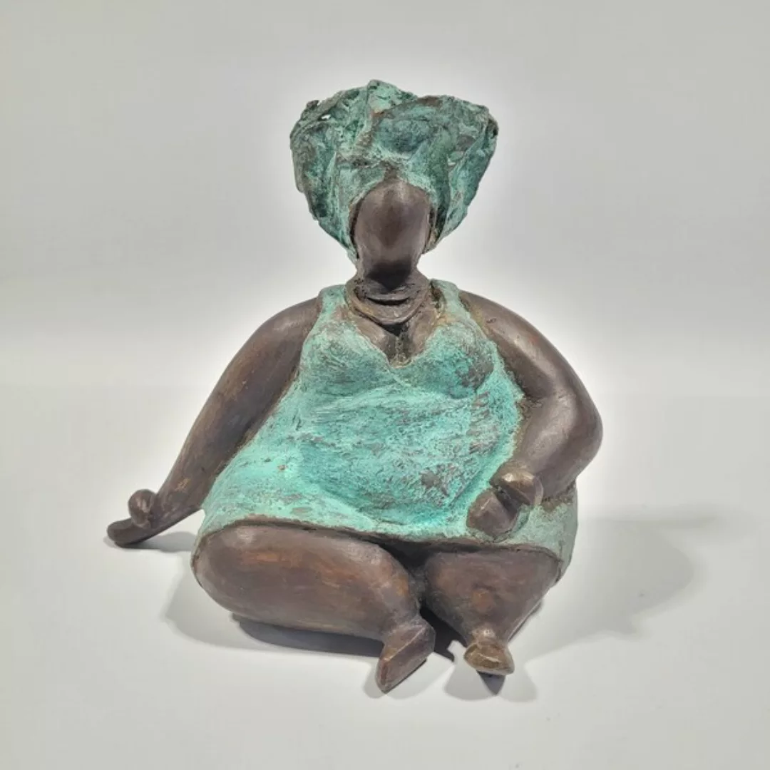 Bronze-skulptur "Dicke Madame" Versch. Modelle Und Farben Unikat Upcycling günstig online kaufen