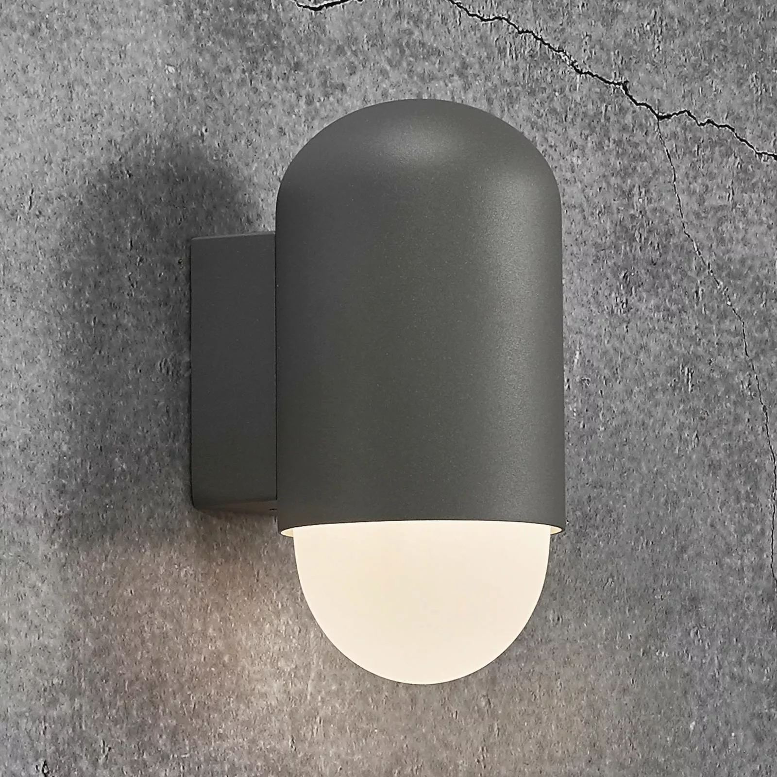 Außenwandlampe Heka, anthrazitgrau, Aluminium, Höhe 21,6 cm günstig online kaufen