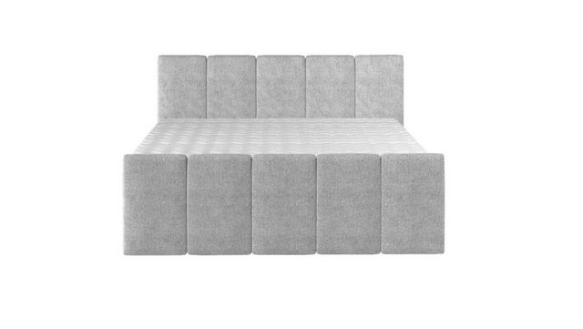 Sofa Dreams Boxspringbett Gustavo, Webstoff grau, 180 x 200 cm, mit zwei Be günstig online kaufen