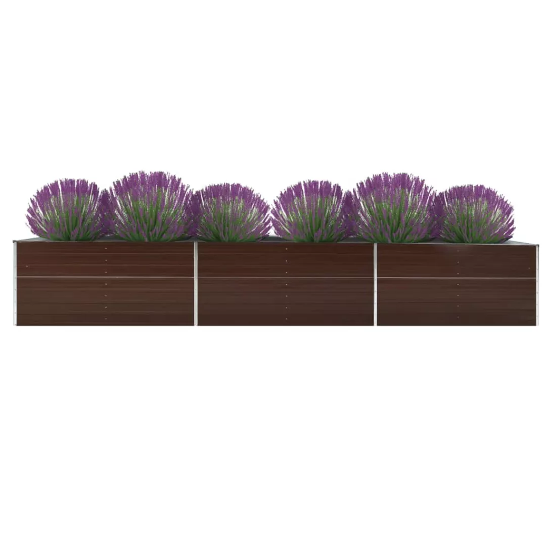 Garten-hochbeet Verzinkter Stahl 480x80x45 Cm Braun günstig online kaufen