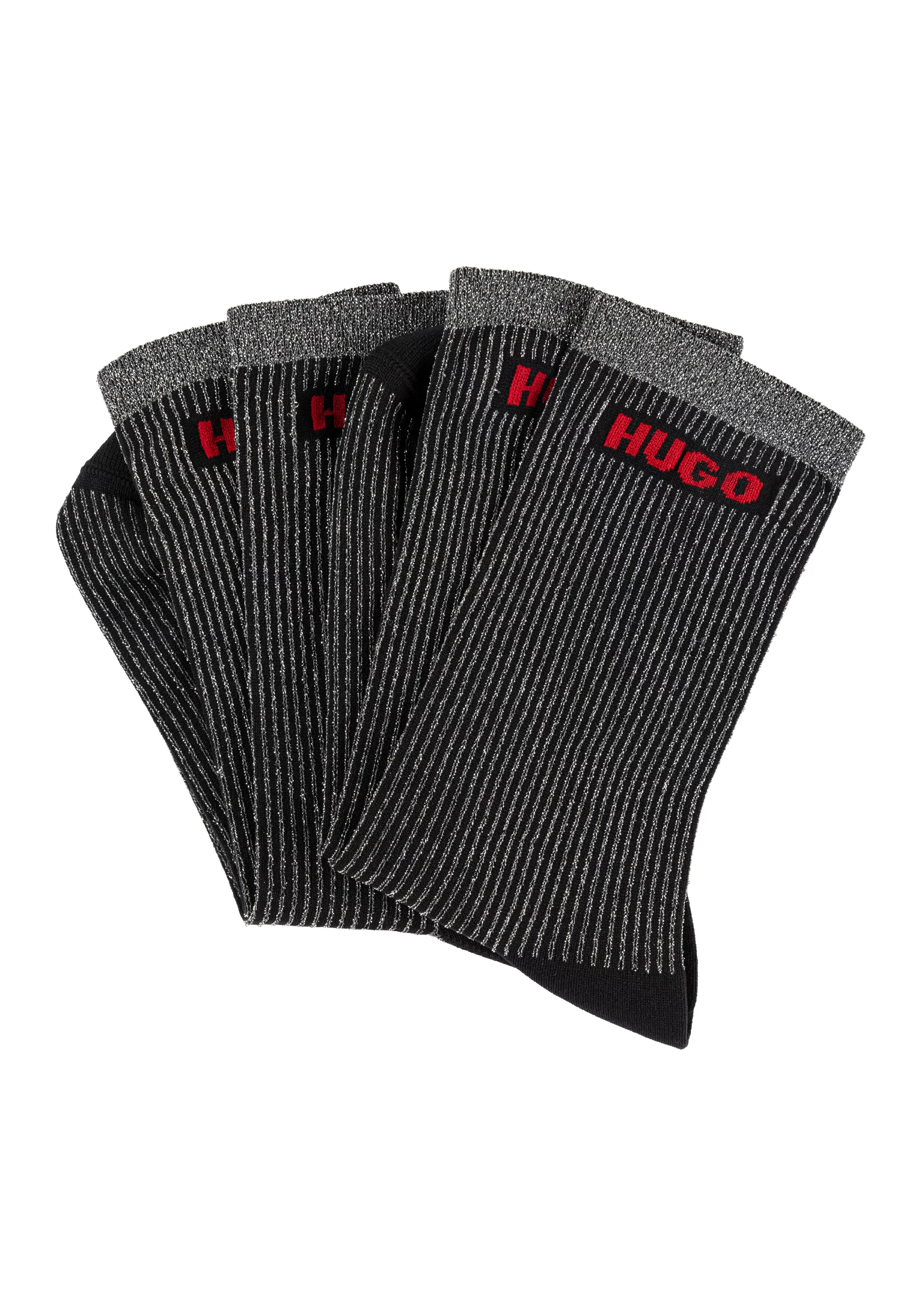 HUGO Underwear Freizeitsocken "2P QS RIB LUREX PA W", (Packung, 2 Paar), mi günstig online kaufen