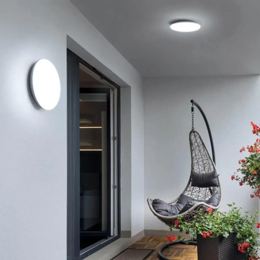 LED Wand- und Deckenleuchte Switch in Weiß 12W 1300lm IP54 günstig online kaufen