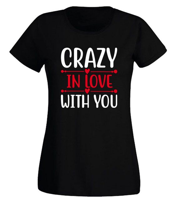 G-graphics Print-Shirt Damen T-Shirt - Crazy in love with you mit trendigem günstig online kaufen
