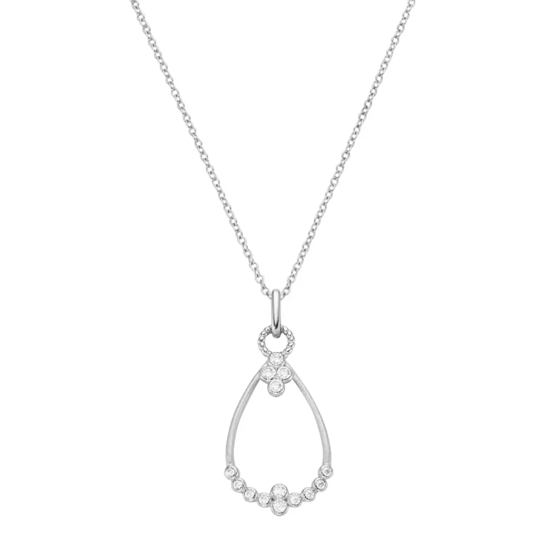 Smart Jewel Kette mit Anhänger "tropfenförmig, Zirkonia Steine, Silber 925" günstig online kaufen