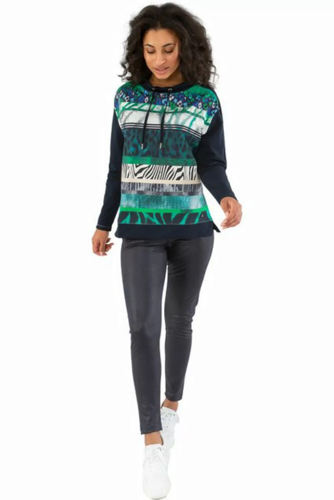 Gio Milano Streifenpullover G29-7104, Gio Milano Pullover Animal Print just günstig online kaufen