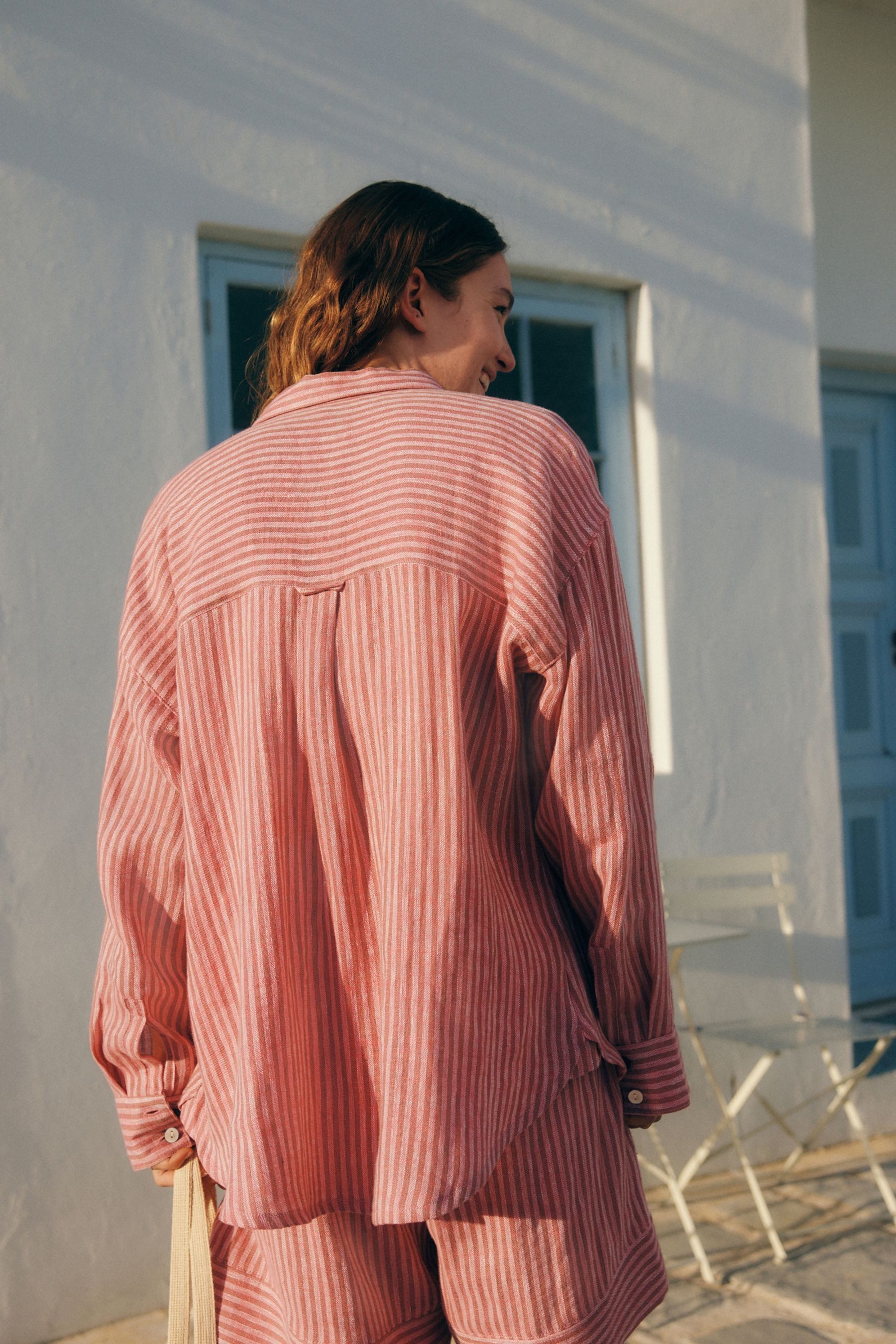 Next Langarmbluse Bluse aus 100 % Leinen günstig online kaufen