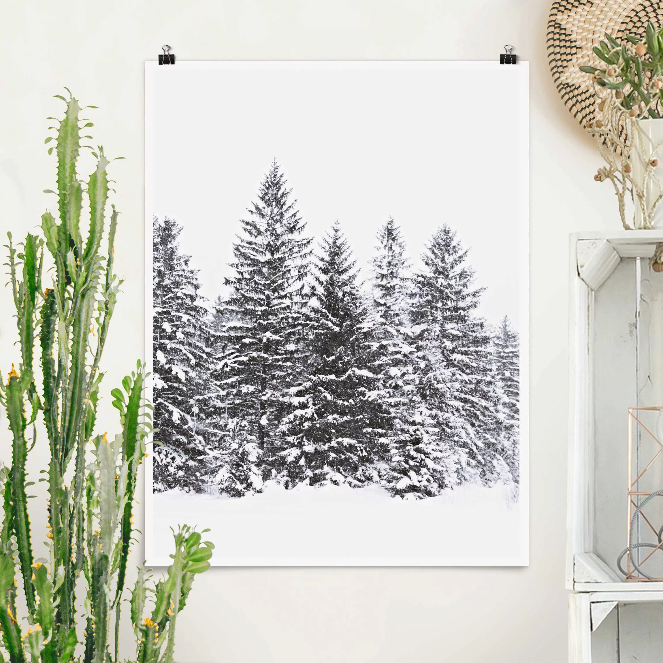 Poster Dunkle Winterlandschaft günstig online kaufen