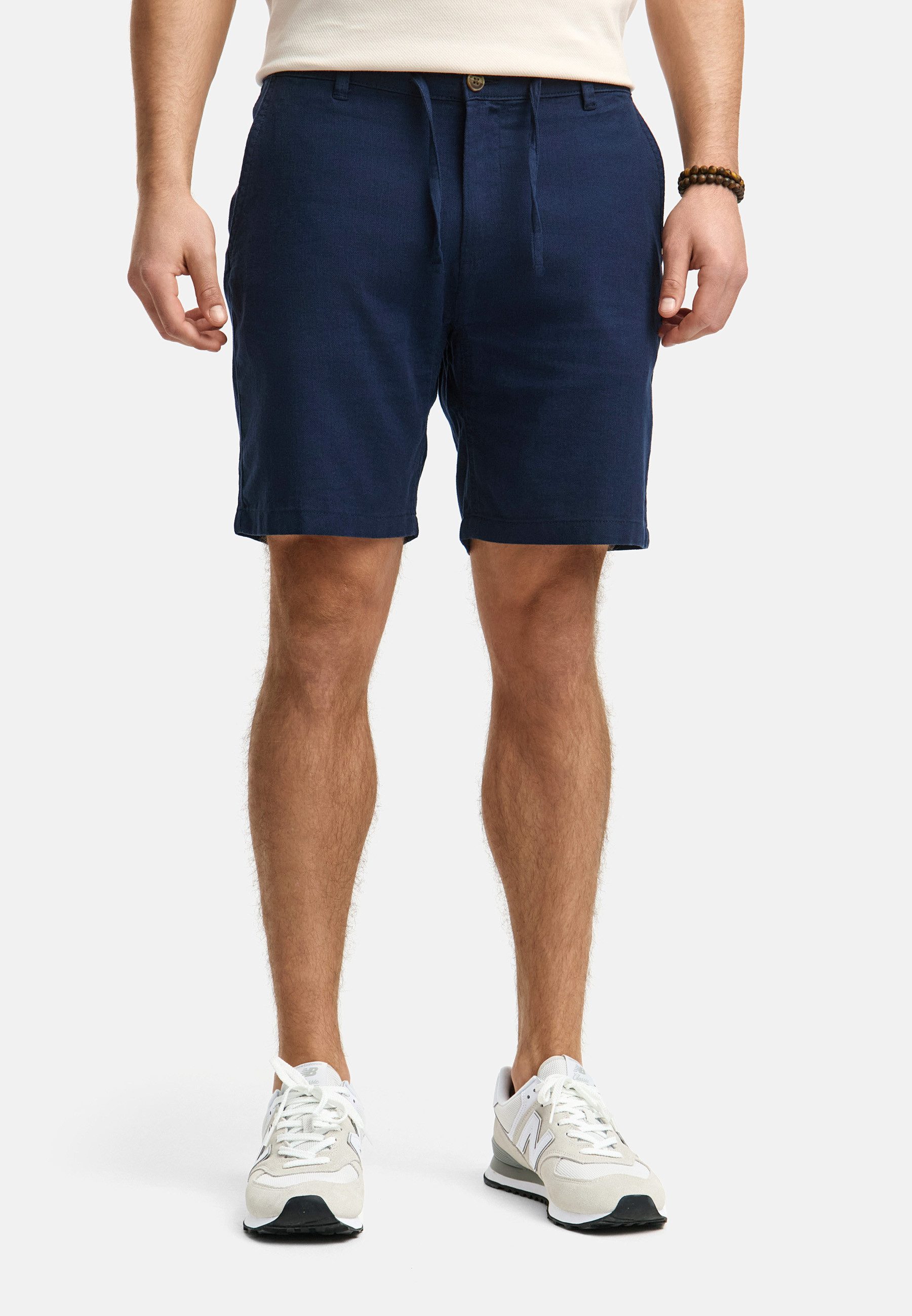 Indicode Chinoshorts INErwil aus Leinen-Mix mit günstig online kaufen