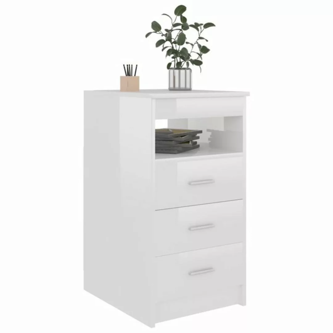 vidaXL Aktenschrank Sideboard mit Schubladen Hochglanz-Weiß 405076 cm Spanp günstig online kaufen