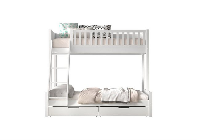 58 aufm Kessel Bettgestell Etagenbett + Schubladen Karyl 208x158x175 Famili günstig online kaufen