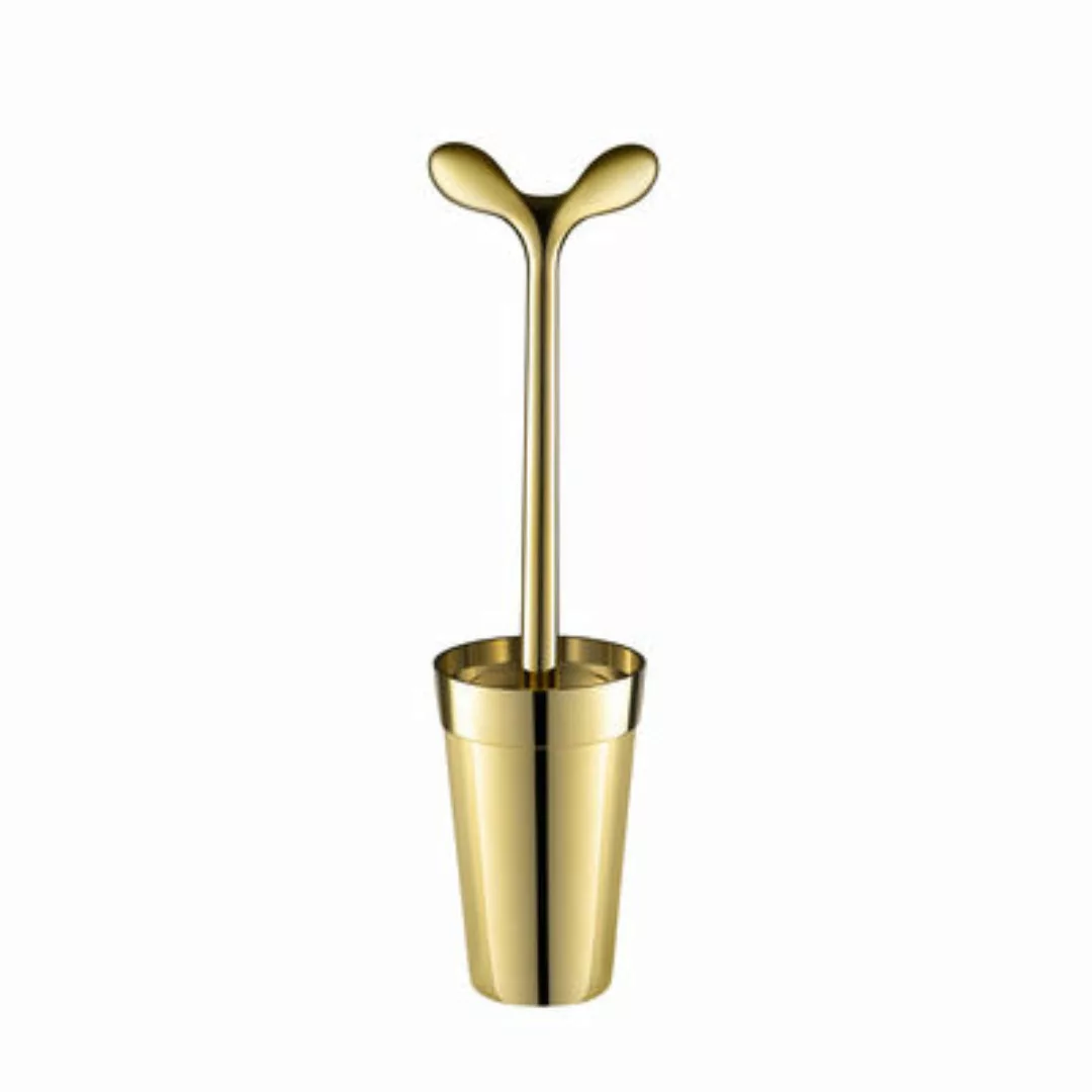 WC Bürste Merdolino Gold plastikmaterial gold metall / Alessi 100 Values Co günstig online kaufen