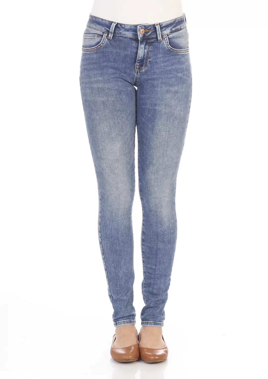 LTB Damen Jeans Nicole Skinny Fit - Blau - Yule Wash günstig online kaufen