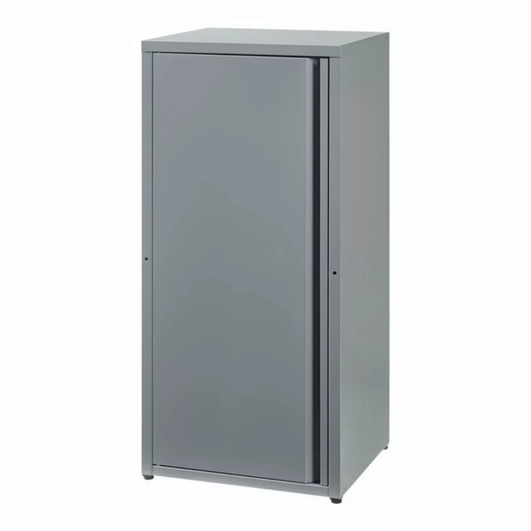 en.casa Mehrzweckschrank »Burlöv« mit 1 Tür und 2 Ablagen 88x40x35 cm Grau günstig online kaufen