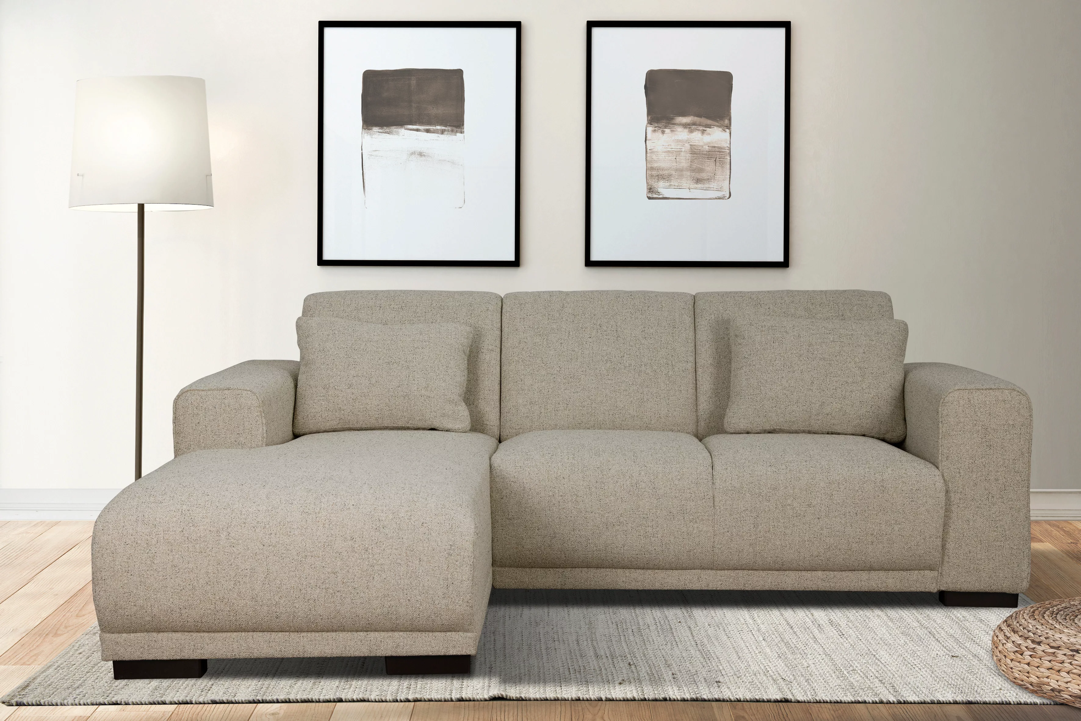 Home affaire Ecksofa Bornholm incl. 2 Kissen, Stellmaße 234x162 cm L-Form, günstig online kaufen