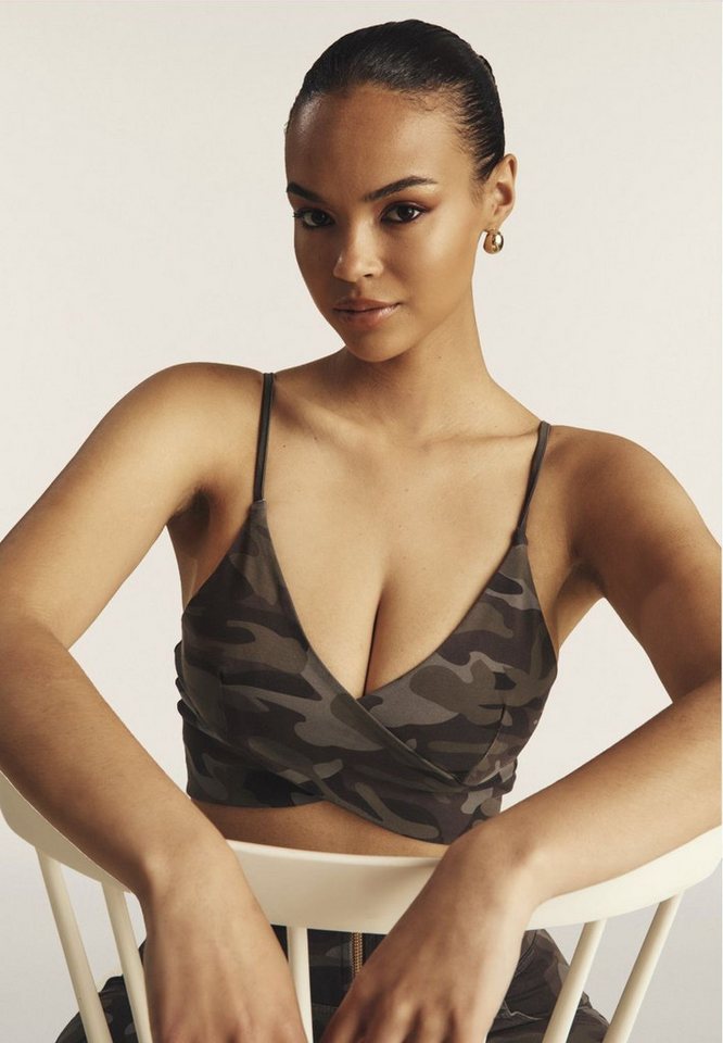 Freddy Crop-Top Freddy Cropped-Top in Camouflage braun günstig online kaufen