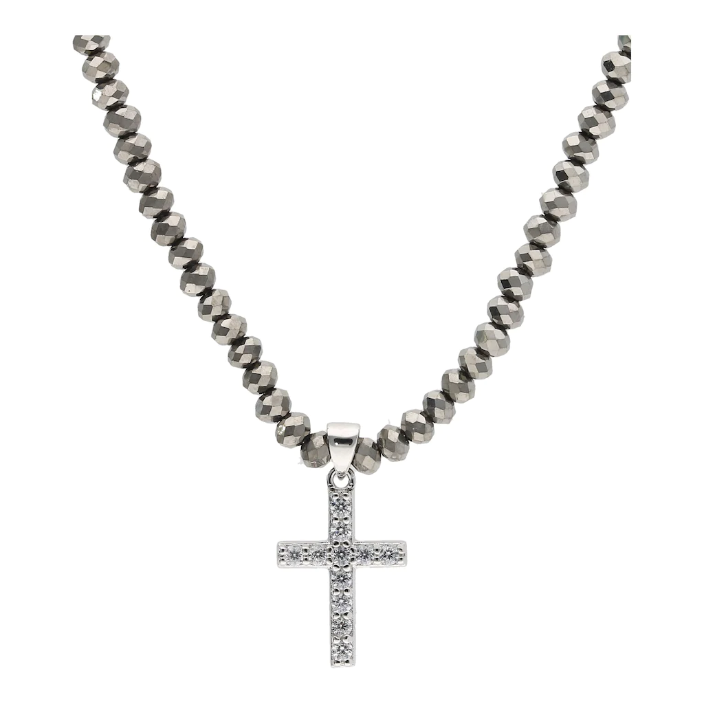 Smart Jewel Kette mit Anhänger "Kreuz Zirkonia Kristallsteine Silber 925" günstig online kaufen