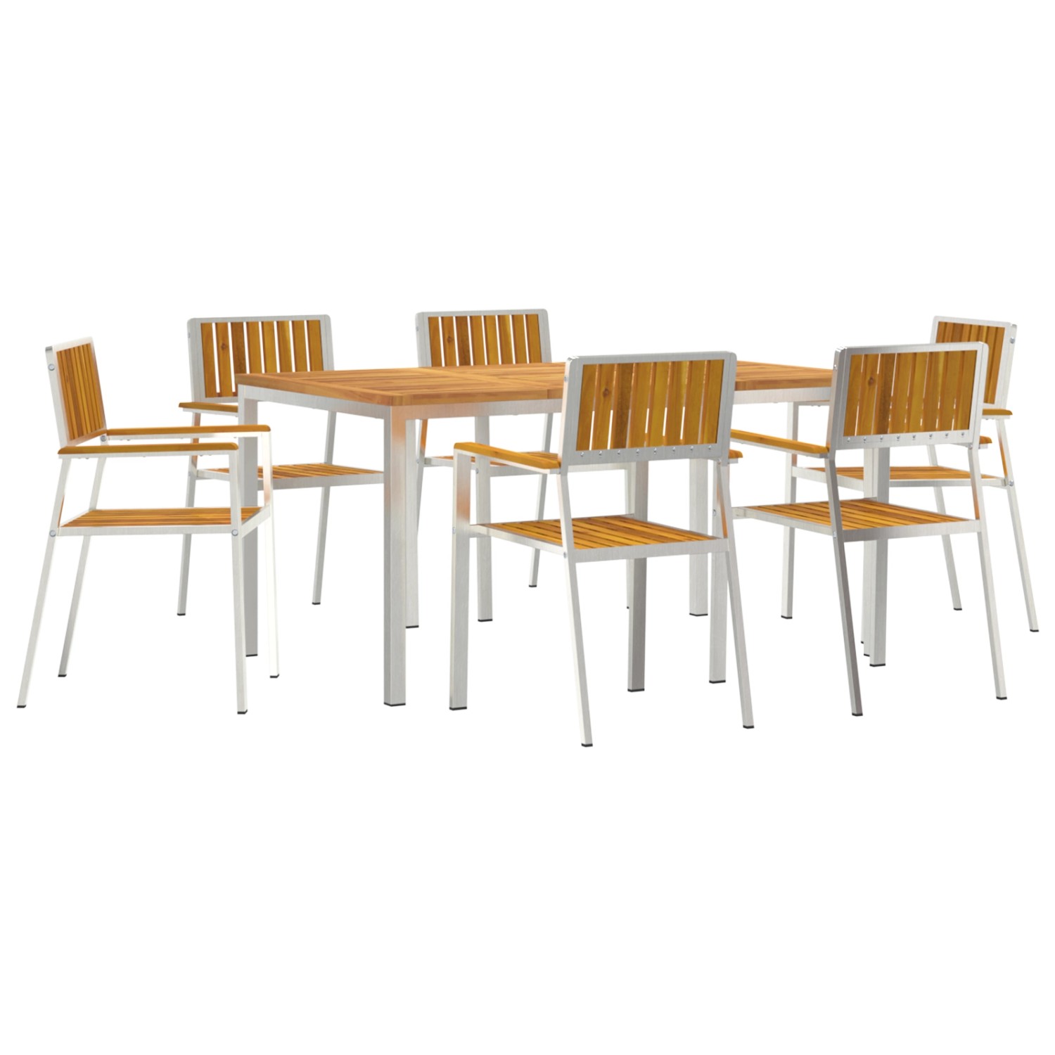 vidaXL 7-Teiliges Garten Essgruppe aus Massivem Akazienholz 3334792 günstig online kaufen