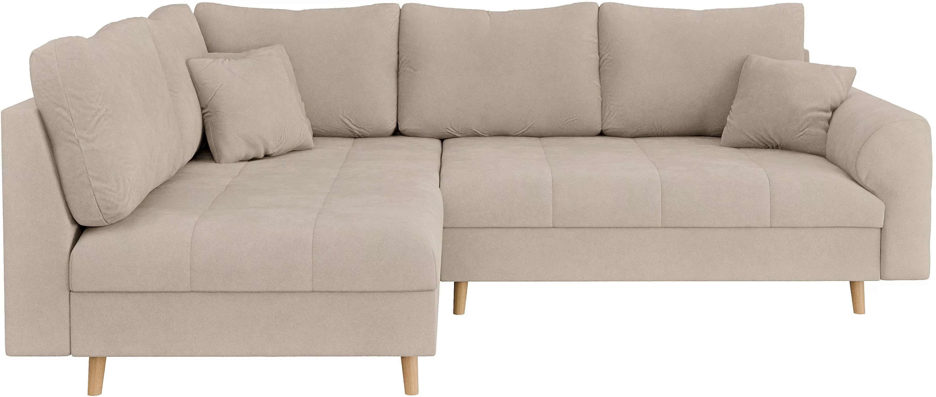 Home affaire Ecksofa »CHARRE L-Form mit Ottomane, Maße B/T/H: 231/161/81 cm günstig online kaufen