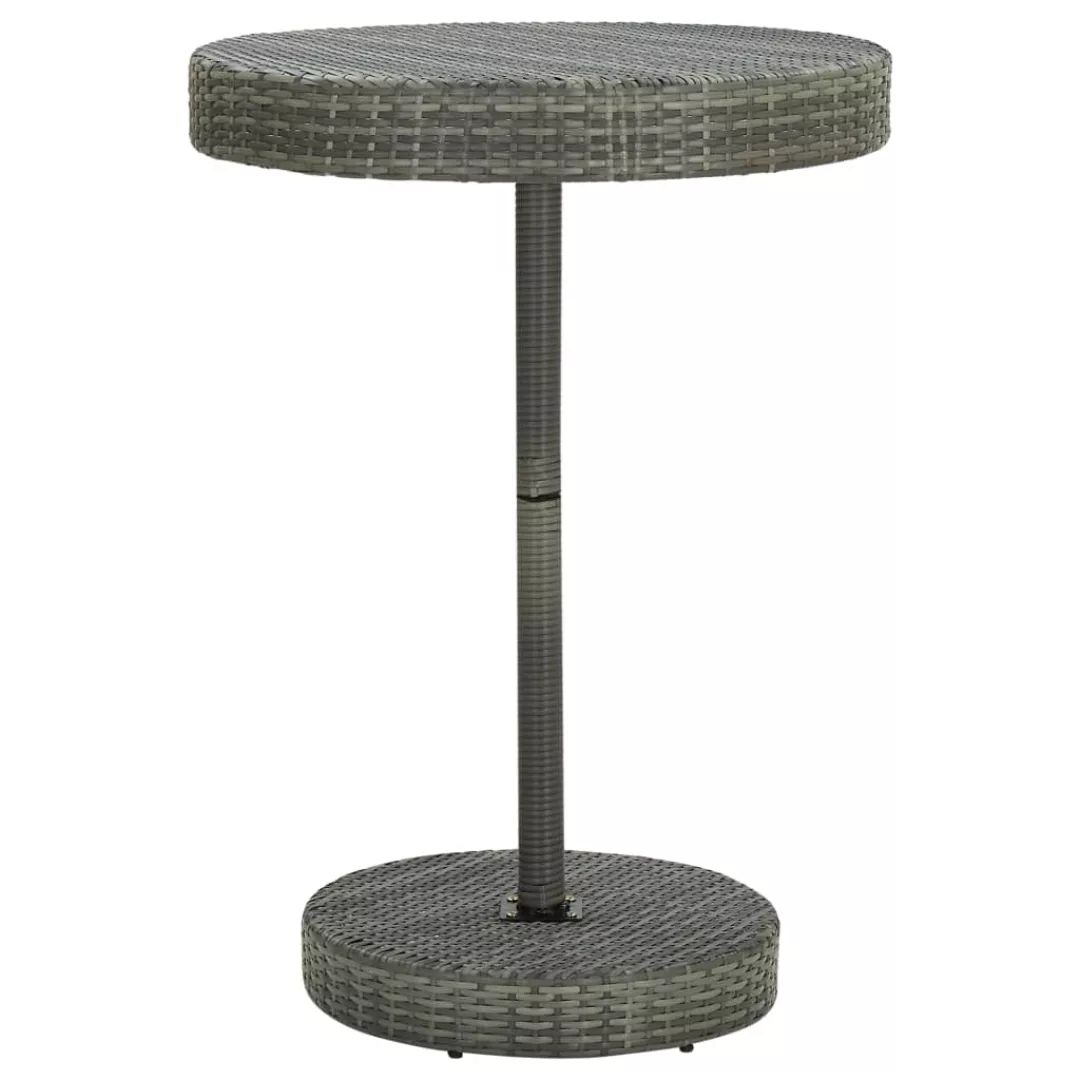 Gartentisch Grau 75,5x106 Cm Poly Rattan günstig online kaufen