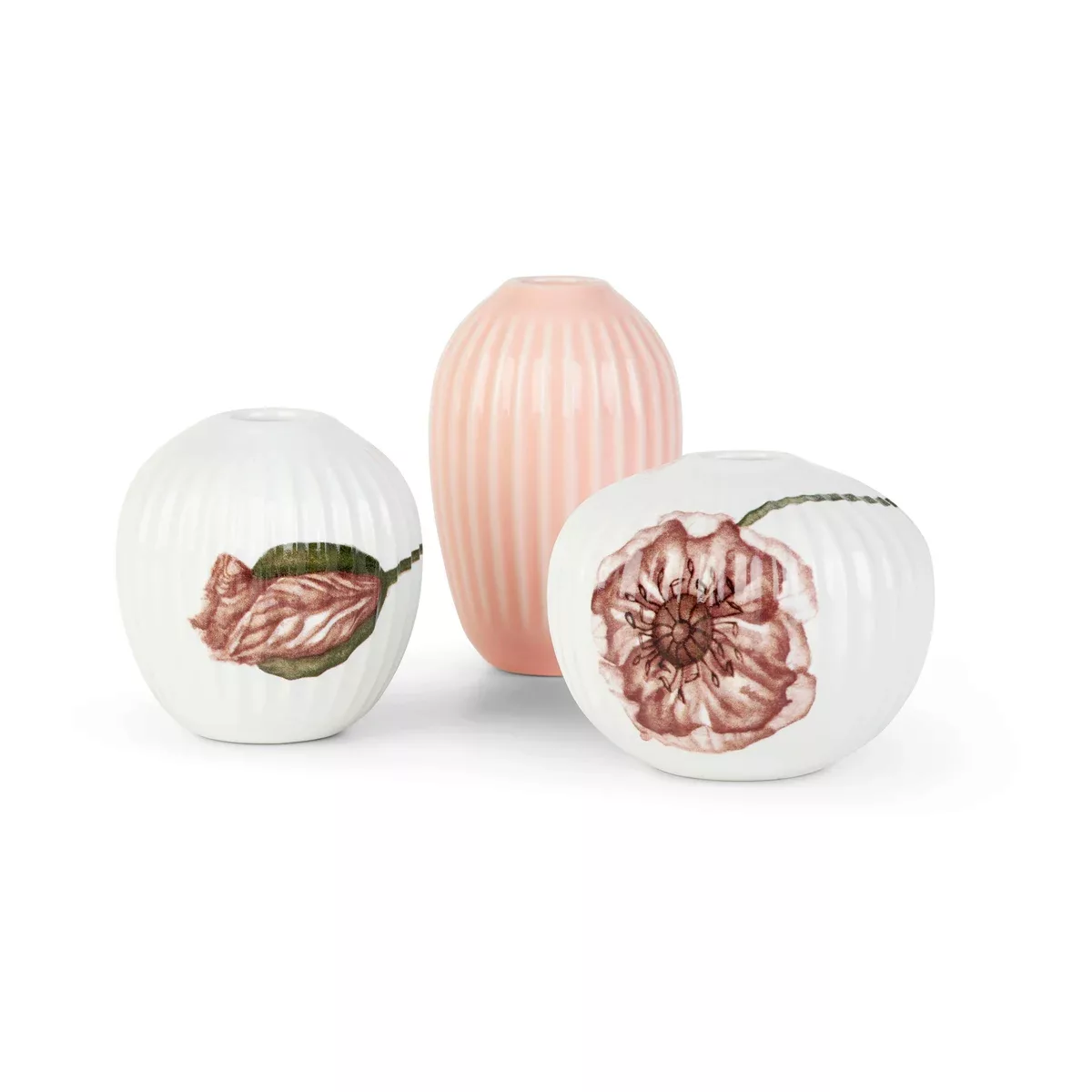 Hammershøi Poppy Miniatur Vase 3 Teile weiß-Dekor günstig online kaufen