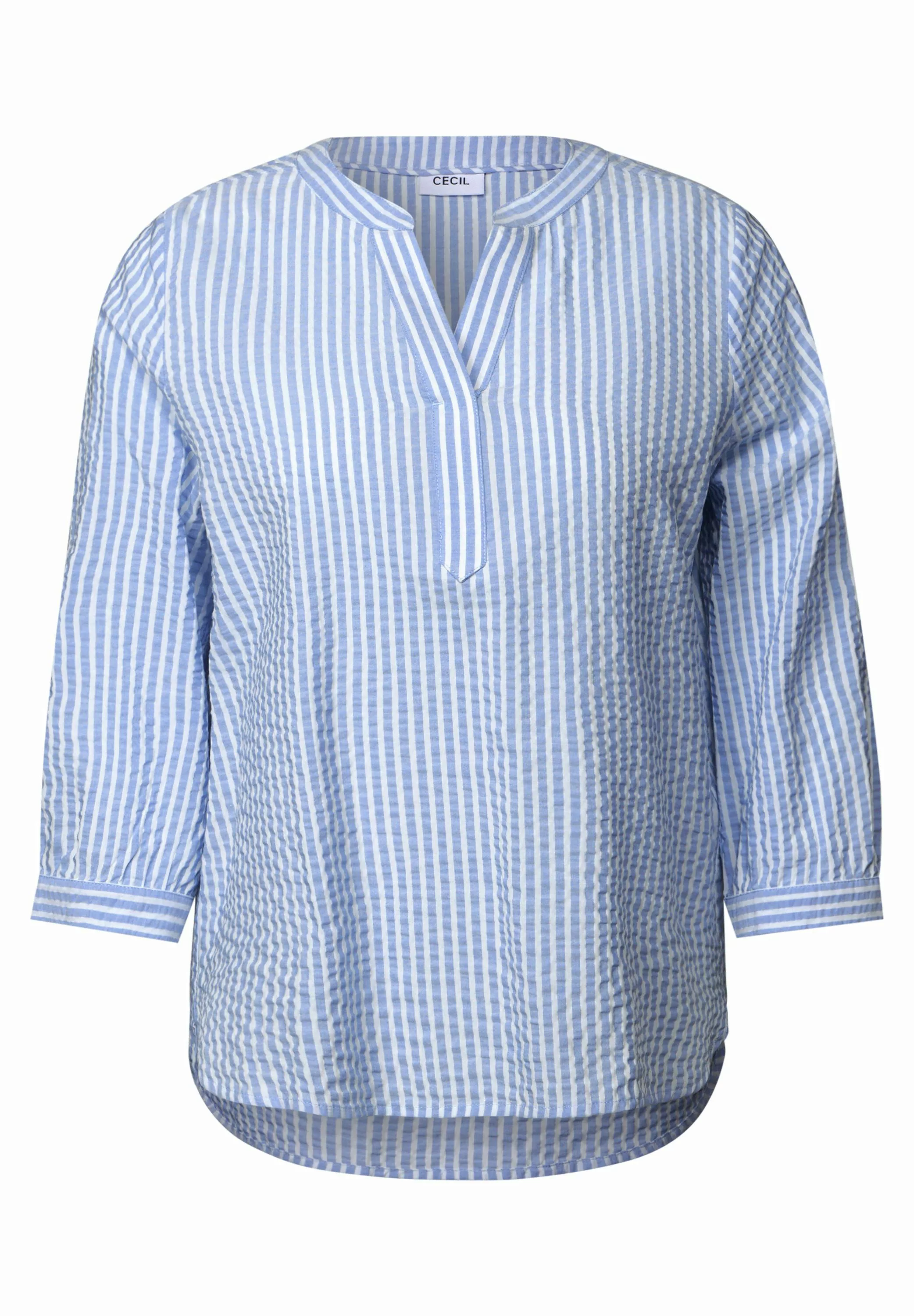 CECIL Blusenshirt Gestreifte Seersucker Bluse (1-tlg) günstig online kaufen