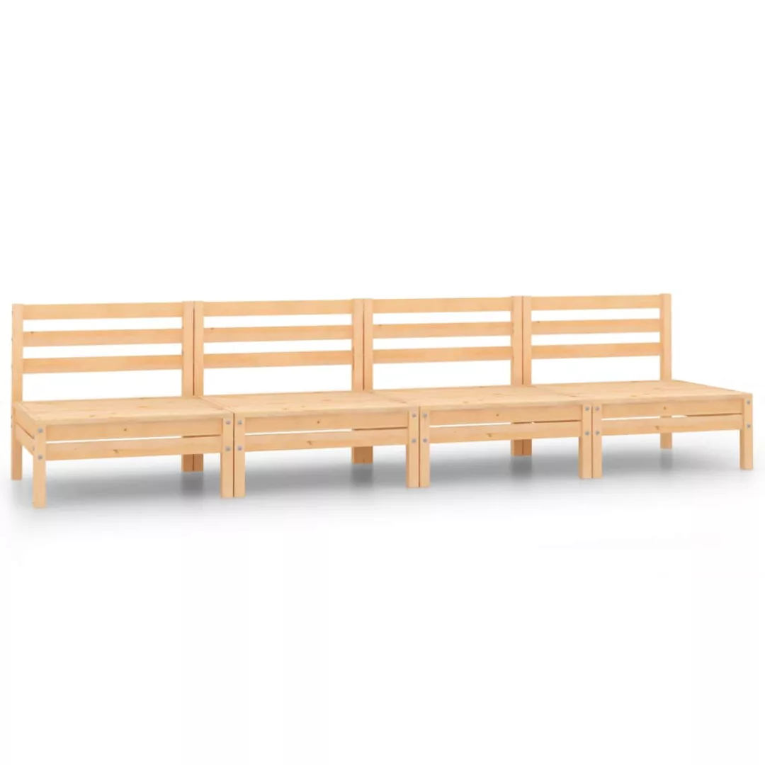 4-tlg. Garten-lounge-set Kiefer Massivholz günstig online kaufen