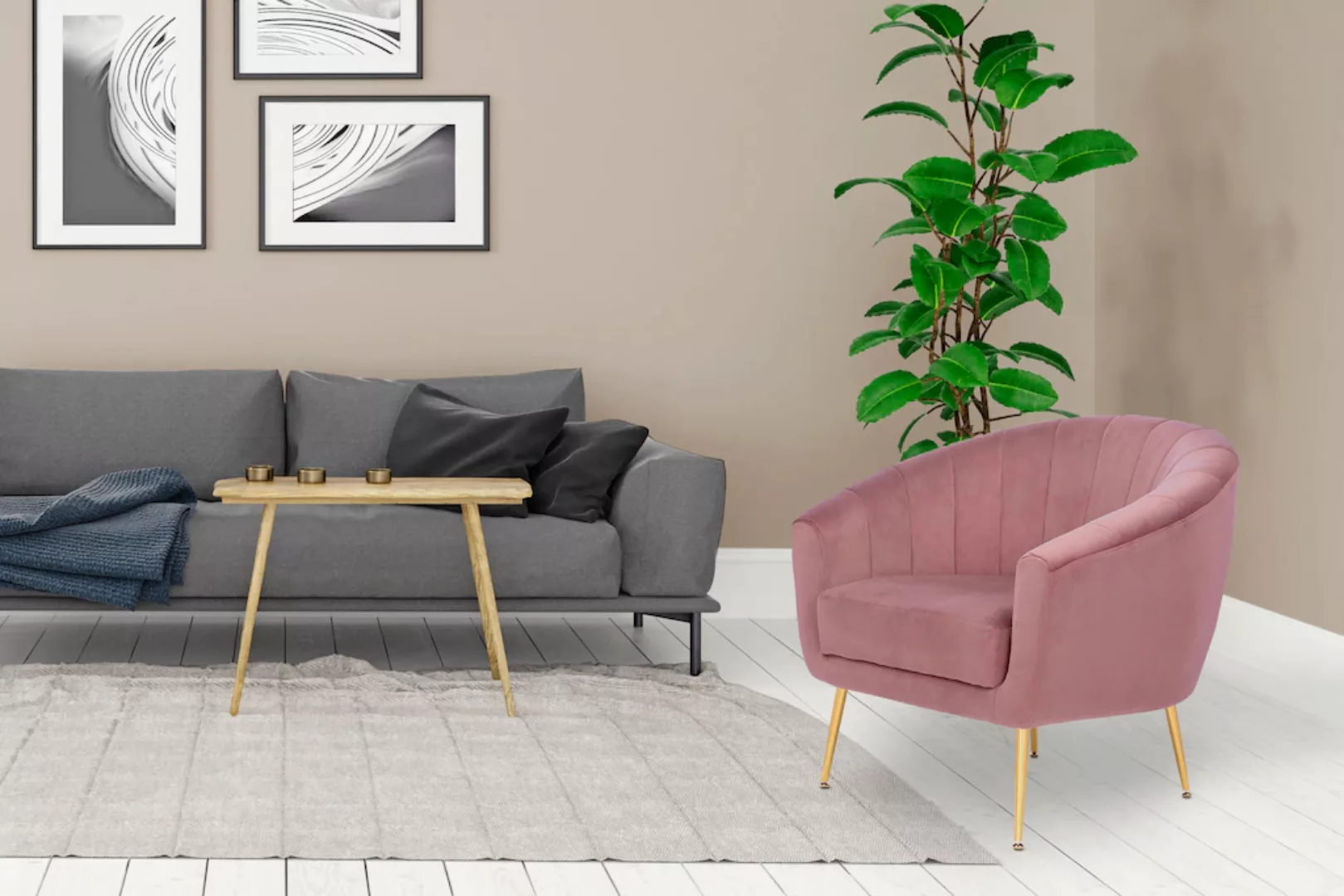 Kayoom Cocktailsessel "Doreen", Angesagtes 1-Sitzer-Sofa, Mini Sofa auch pa günstig online kaufen