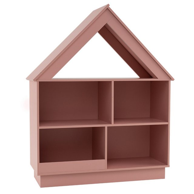 COSTWAY Bücherregal, Kinder, in Hausform, mit 5 Fächern, 88 x 34 x 108 cm günstig online kaufen