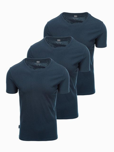 OMBRE T-Shirt BASIC T-Shirt 3erSet für Herren aus Baumwolle mit Rundhalsaus günstig online kaufen